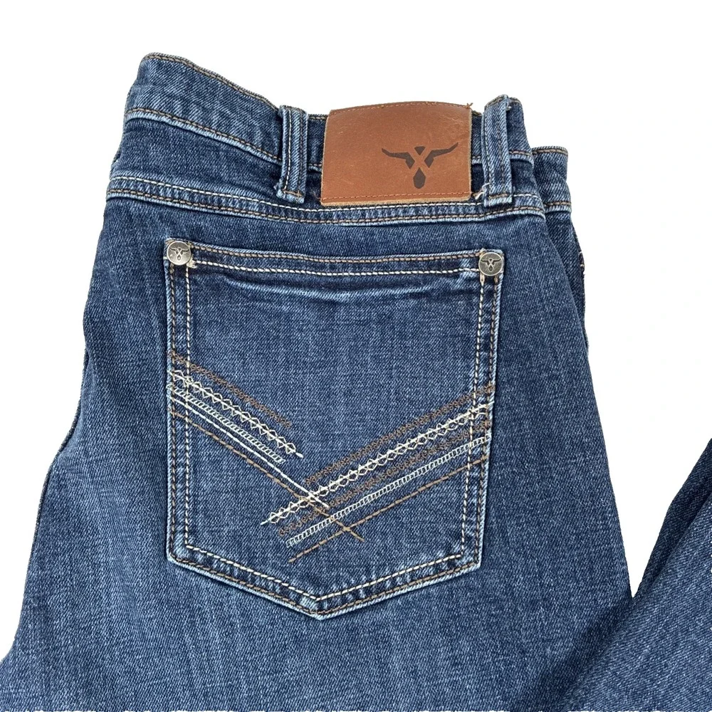 Mens Wrangler 20X Western Bootcut Denim Jeans Size 34x32 Blue